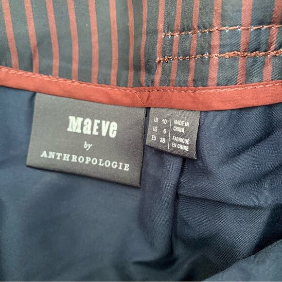 Maeve Anthropologie Faux Leather Vinyl Look Wine Burgundy Mini Skirt NWOT size 6 - Picture 8 of 10